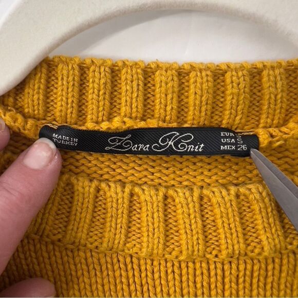 ZARA Knit Thick Top 🍁Mustard Color small - Picture 3 of 16